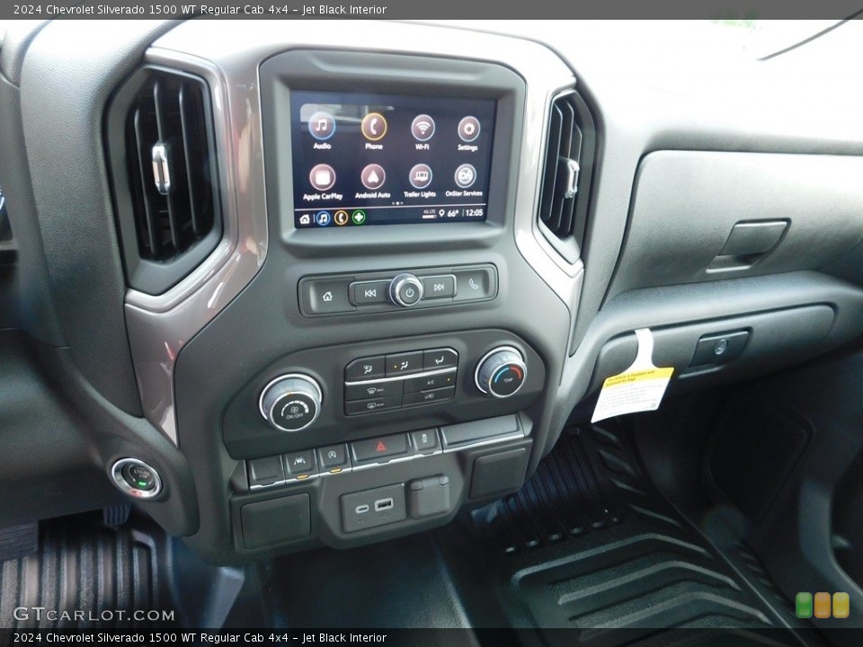 Jet Black Interior Controls for the 2024 Chevrolet Silverado 1500 WT Regular Cab 4x4 #146576615