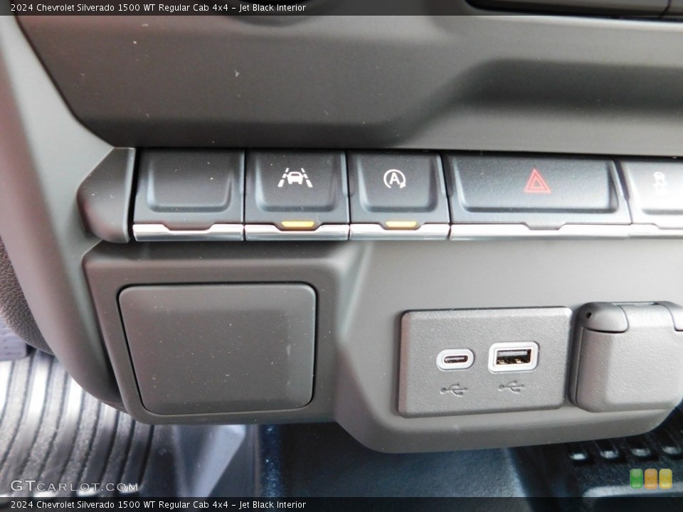 Jet Black Interior Controls for the 2024 Chevrolet Silverado 1500 WT Regular Cab 4x4 #146576691