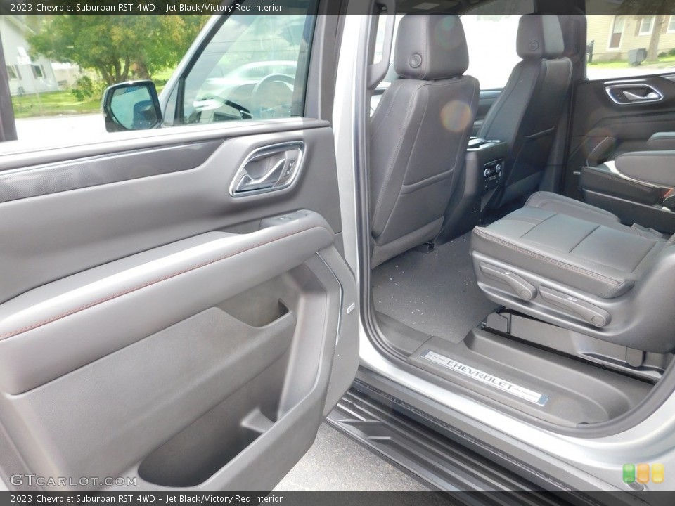 Jet Black/Victory Red Interior Rear Seat for the 2023 Chevrolet Suburban RST 4WD #146577243