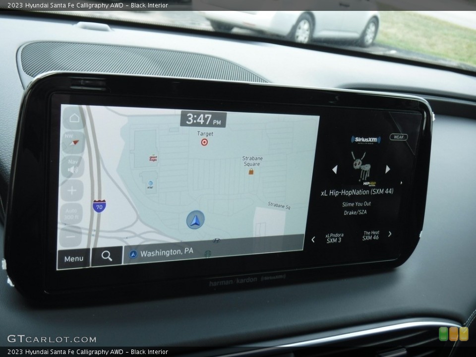 Black Interior Navigation for the 2023 Hyundai Santa Fe Calligraphy AWD #146577894