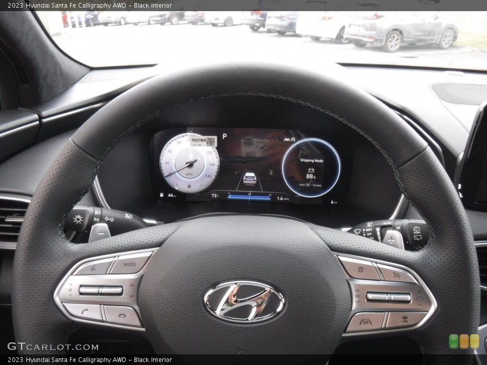 Black Interior Steering Wheel for the 2023 Hyundai Santa Fe Calligraphy AWD #146577948