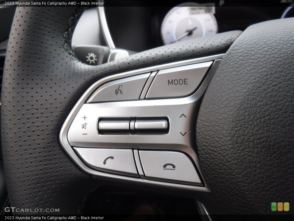 Black Interior Steering Wheel for the 2023 Hyundai Santa Fe Calligraphy AWD #146577956