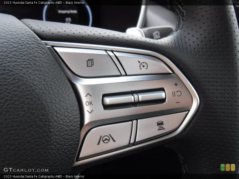 Black Interior Steering Wheel for the 2023 Hyundai Santa Fe Calligraphy AWD #146577966