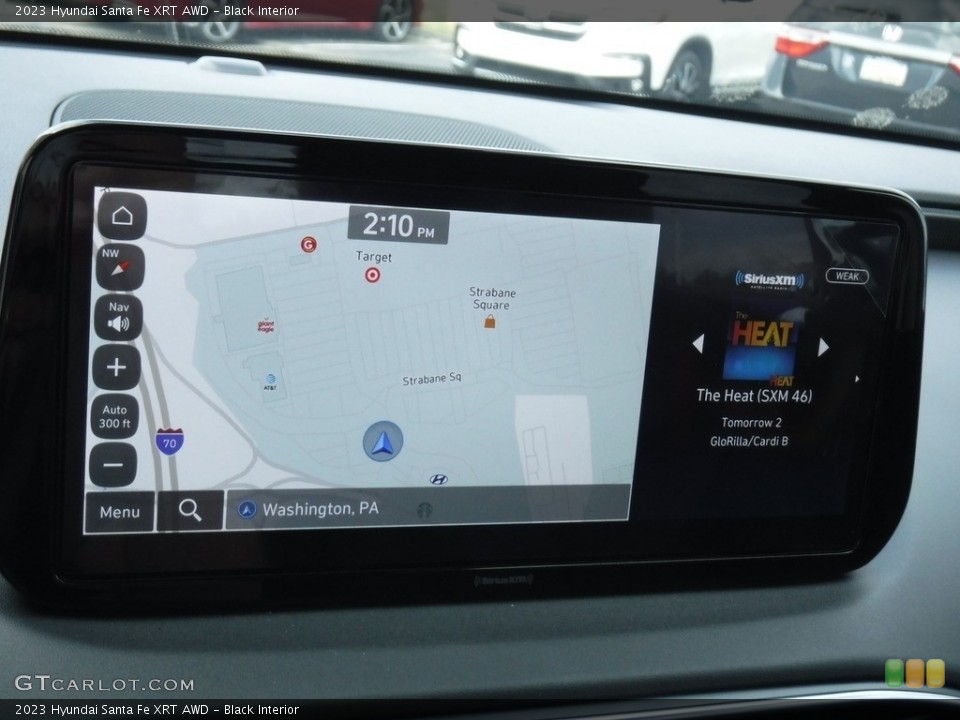 Black Interior Navigation for the 2023 Hyundai Santa Fe XRT AWD #146579053