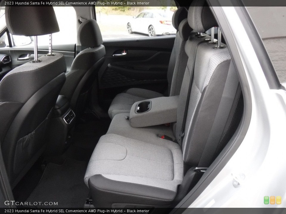 Black Interior Rear Seat for the 2023 Hyundai Santa Fe Hybrid SEL Convenience AWD Plug-In Hybrid #146580150