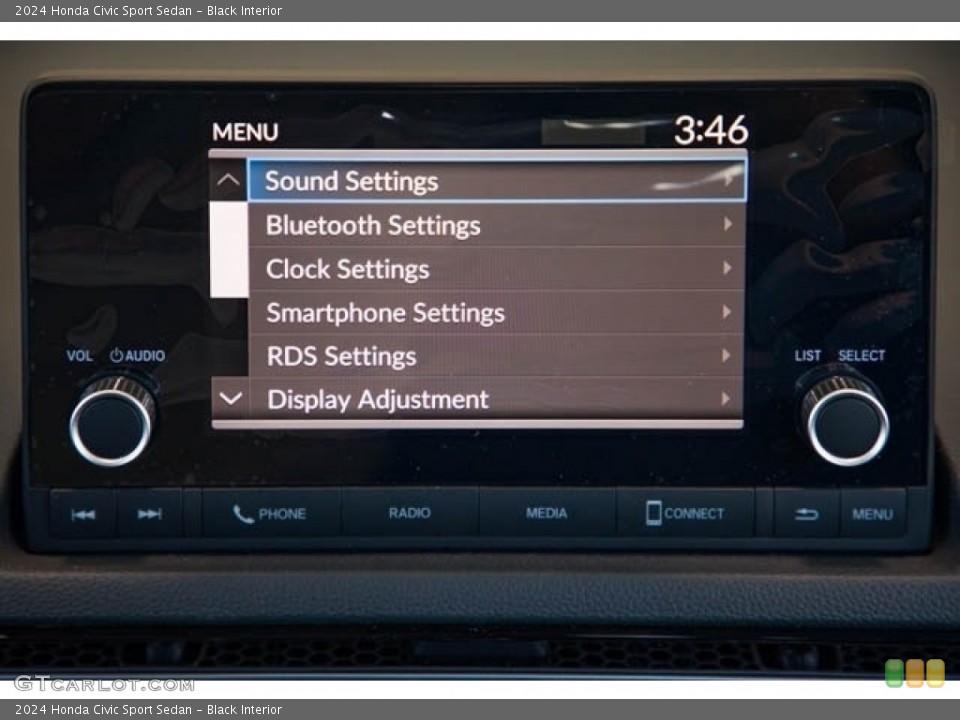 Black Interior Controls for the 2024 Honda Civic Sport Sedan #146582059