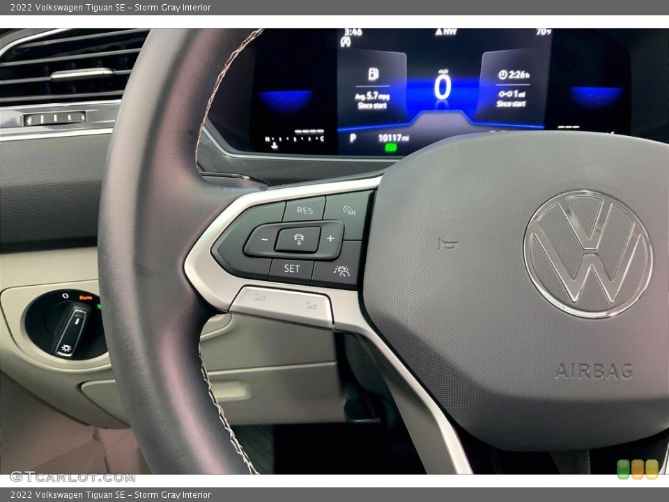 Storm Gray Interior Steering Wheel for the 2022 Volkswagen Tiguan SE #146582218