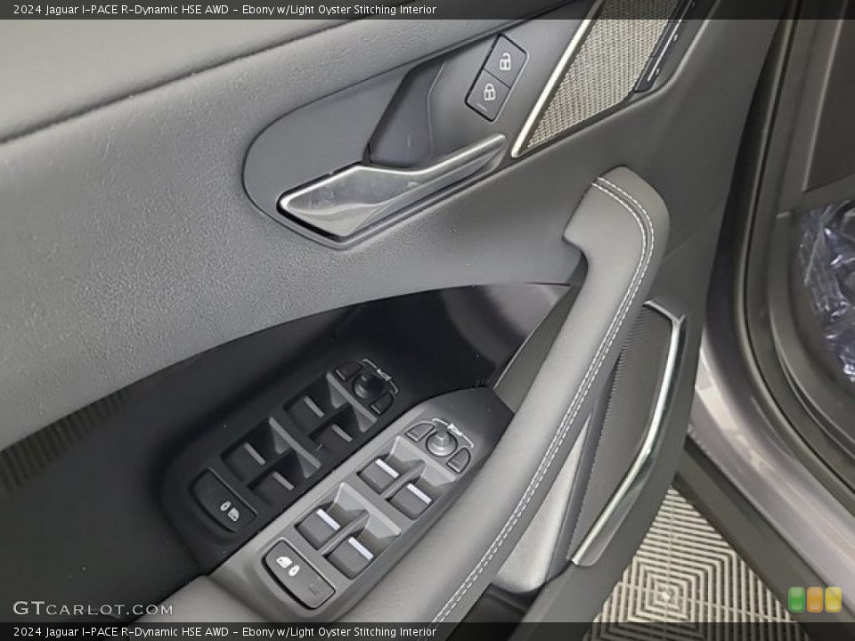 Ebony w/Light Oyster Stitching Interior Door Panel for the 2024 Jaguar I-PACE R-Dynamic HSE AWD #146583229
