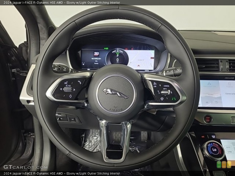 Ebony w/Light Oyster Stitching Interior Steering Wheel for the 2024 Jaguar I-PACE R-Dynamic HSE AWD #146583287
