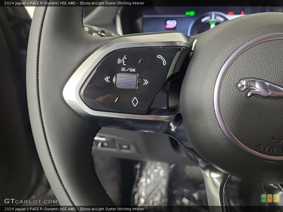 Ebony w/Light Oyster Stitching Interior Steering Wheel for the 2024 Jaguar I-PACE R-Dynamic HSE AWD #146583308