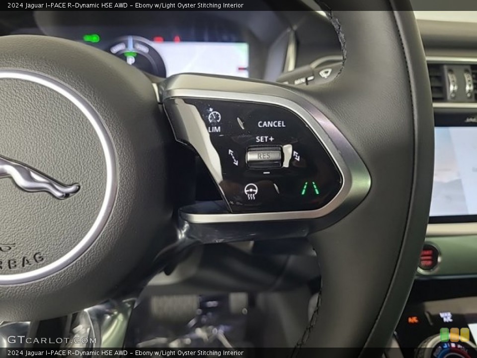 Ebony w/Light Oyster Stitching Interior Steering Wheel for the 2024 Jaguar I-PACE R-Dynamic HSE AWD #146583330