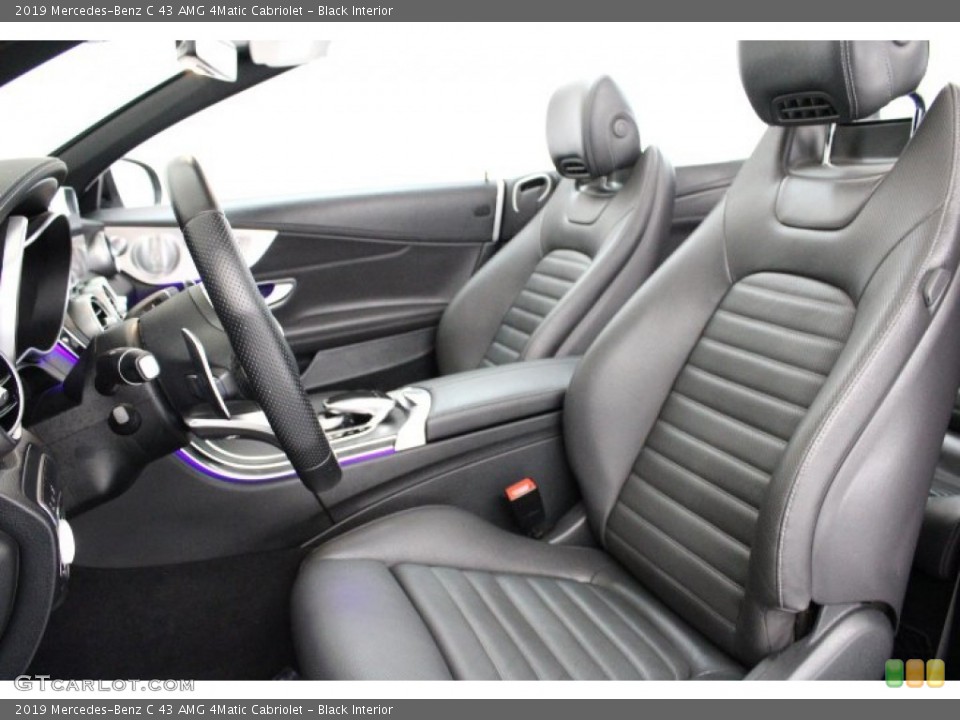 Black Interior Front Seat for the 2019 Mercedes-Benz C 43 AMG 4Matic Cabriolet #146583483