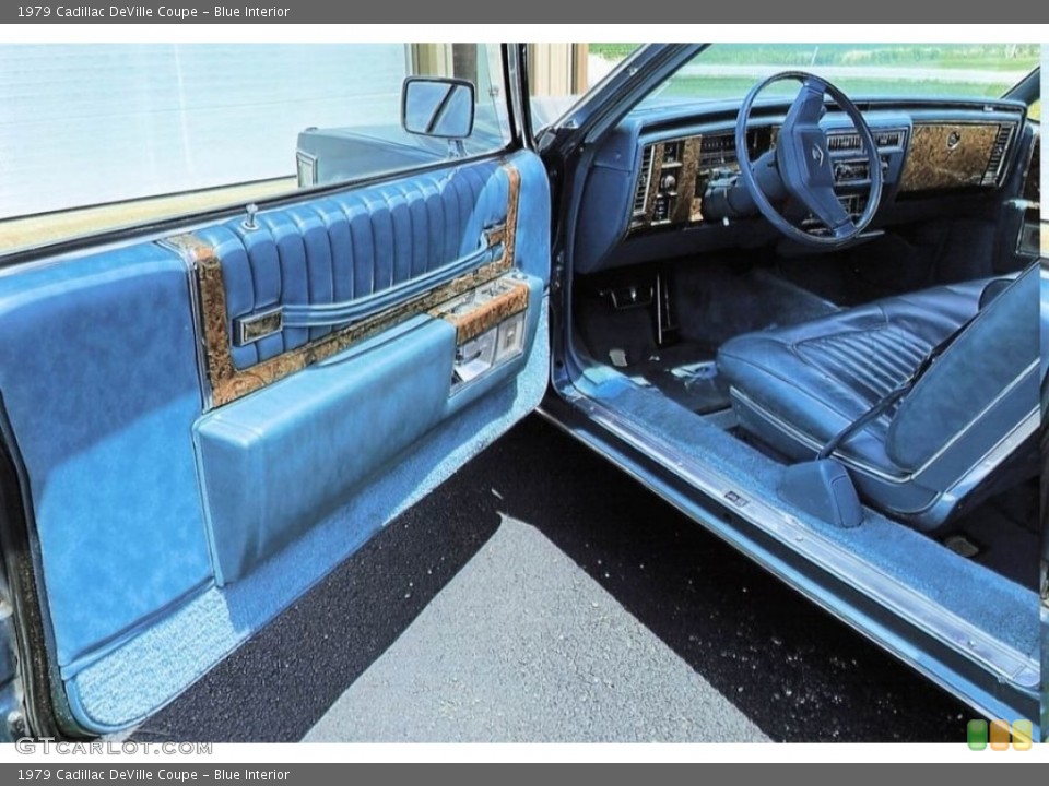 Blue 1979 Cadillac DeVille Interiors