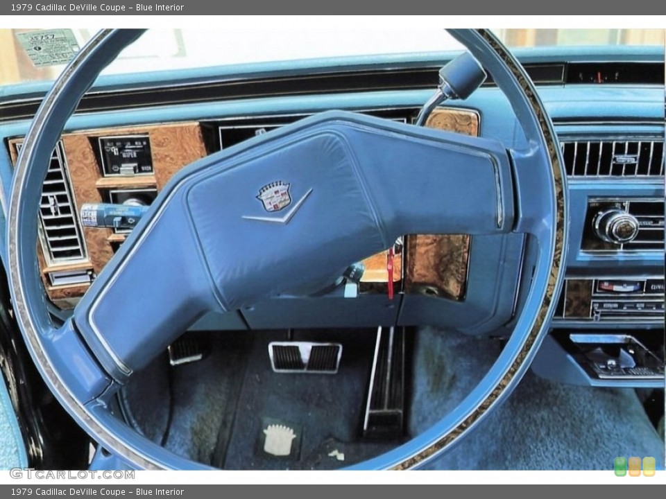 Blue Interior Steering Wheel for the 1979 Cadillac DeVille Coupe #146583684
