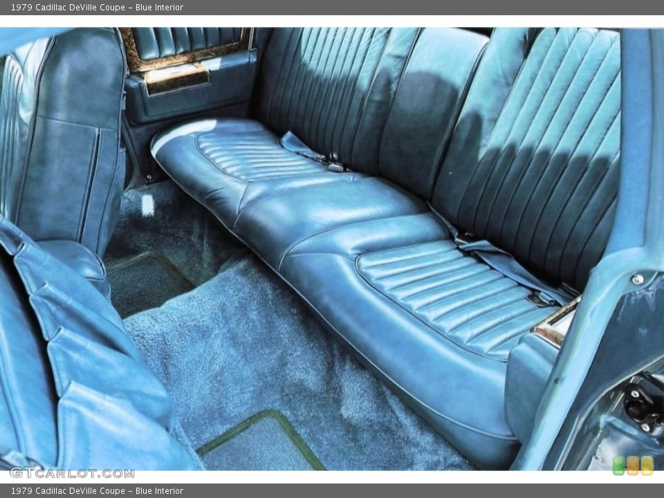 Blue Interior Rear Seat for the 1979 Cadillac DeVille Coupe #146583749