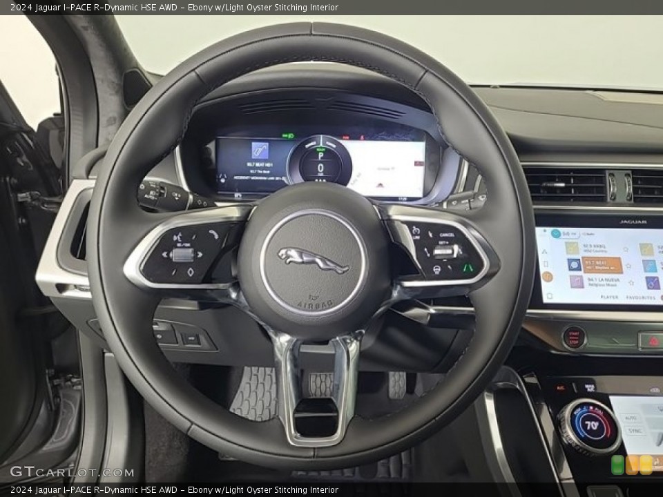 Ebony w/Light Oyster Stitching Interior Steering Wheel for the 2024 Jaguar I-PACE R-Dynamic HSE AWD #146583853