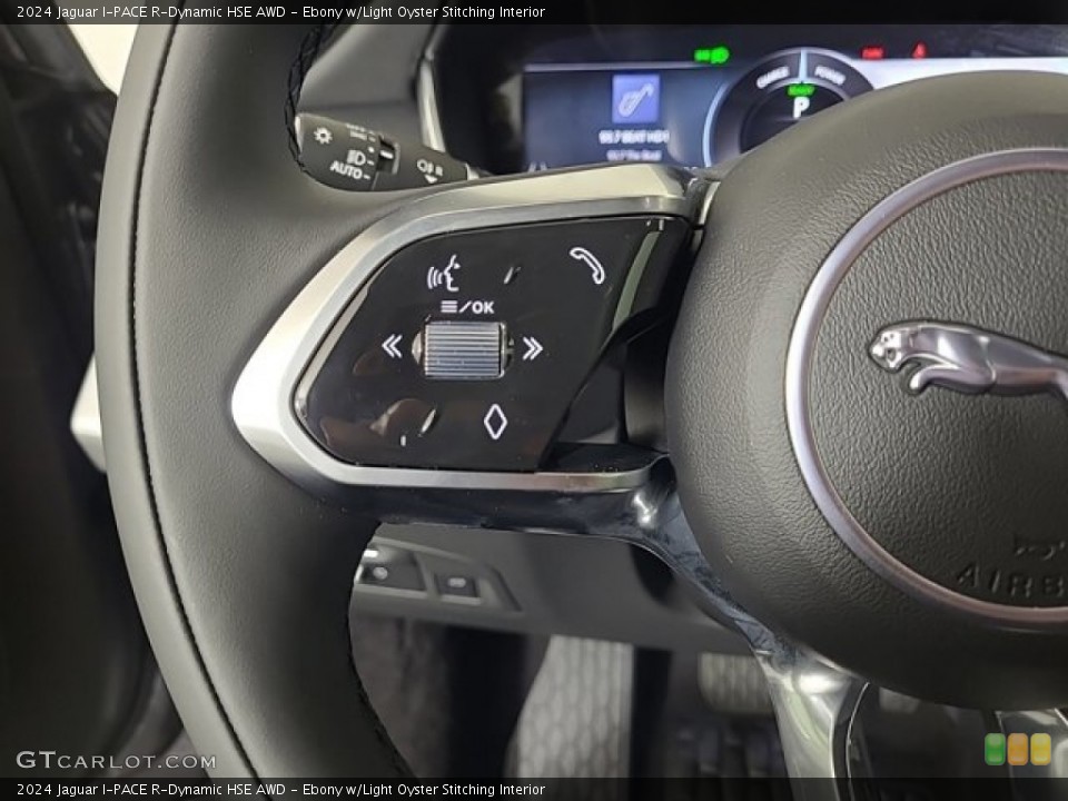 Ebony w/Light Oyster Stitching Interior Steering Wheel for the 2024 Jaguar I-PACE R-Dynamic HSE AWD #146583869