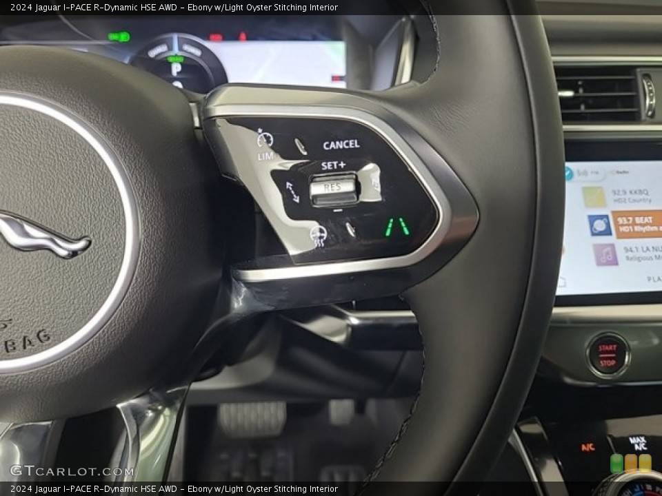 Ebony w/Light Oyster Stitching Interior Steering Wheel for the 2024 Jaguar I-PACE R-Dynamic HSE AWD #146583884