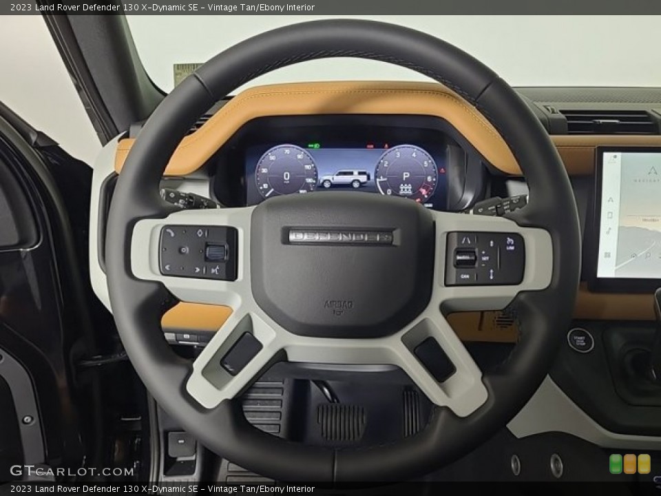 Vintage Tan/Ebony Interior Steering Wheel for the 2023 Land Rover Defender 130 X-Dynamic SE #146584143