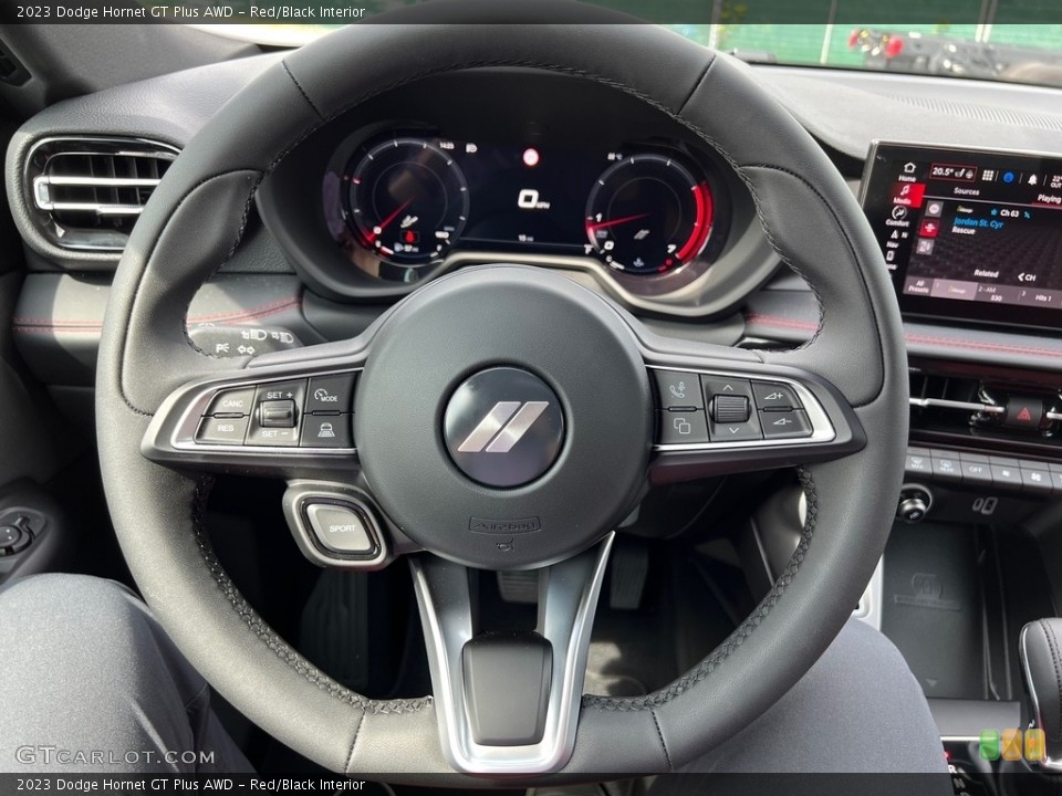 Red/Black Interior Steering Wheel for the 2023 Dodge Hornet GT Plus AWD #146584284