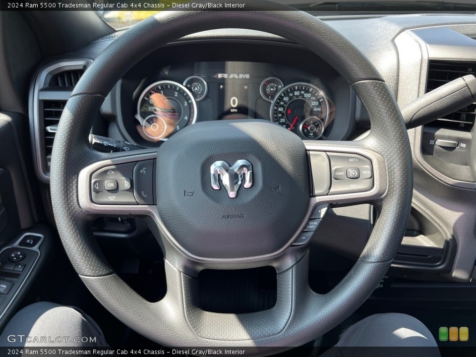 Diesel Gray/Black Interior Steering Wheel for the 2024 Ram 5500 Tradesman Regular Cab 4x4 Chassis #146584536