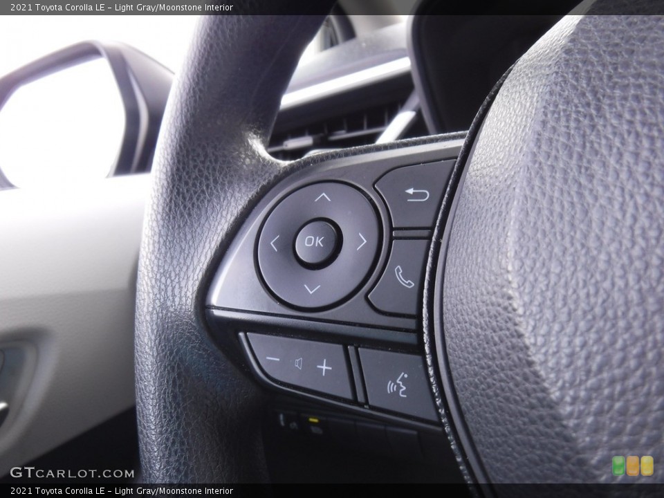 Light Gray/Moonstone Interior Steering Wheel for the 2021 Toyota Corolla LE #146586569