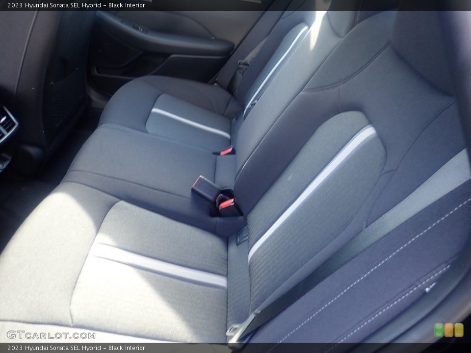 Black Interior Rear Seat for the 2023 Hyundai Sonata SEL Hybrid #146587636