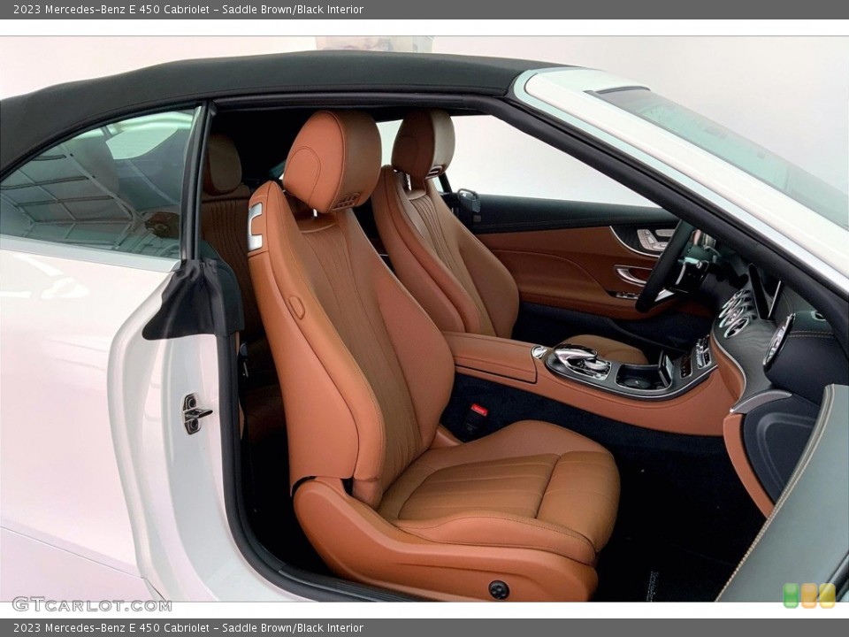 Saddle Brown/Black Interior Front Seat for the 2023 Mercedes-Benz E 450 Cabriolet #146587762
