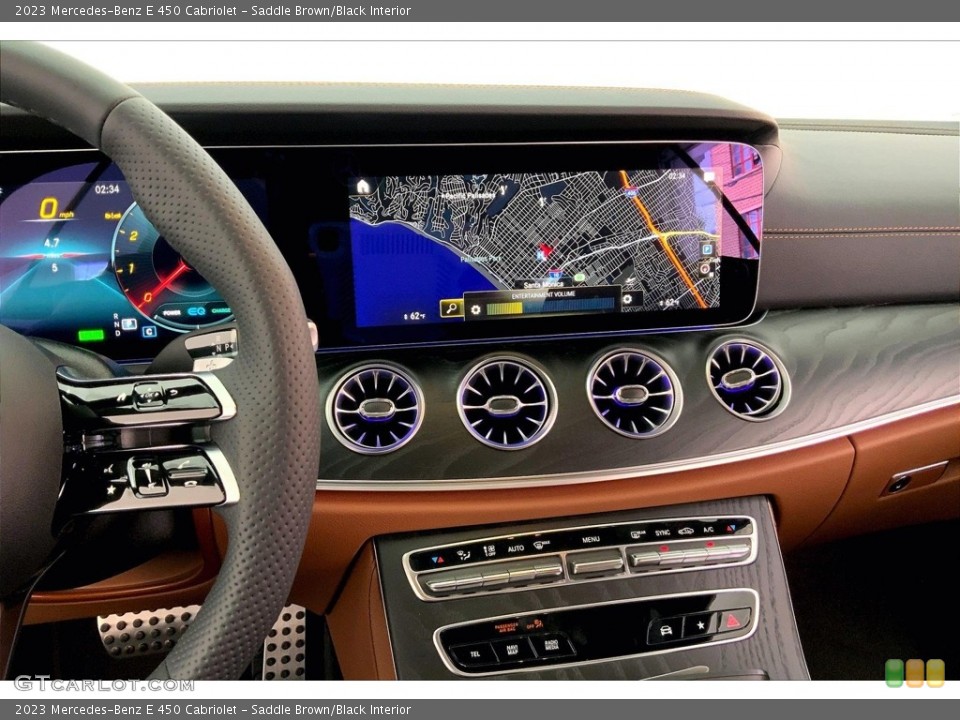 Saddle Brown/Black Interior Controls for the 2023 Mercedes-Benz E 450 Cabriolet #146587808