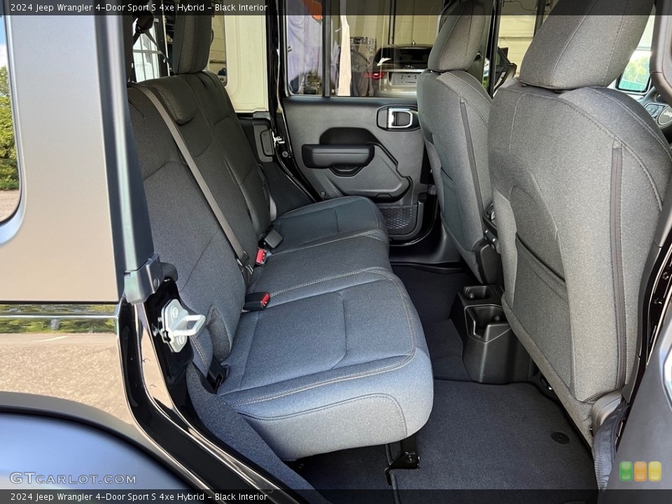 Black Interior Rear Seat for the 2024 Jeep Wrangler 4-Door Sport S 4xe Hybrid #146587936