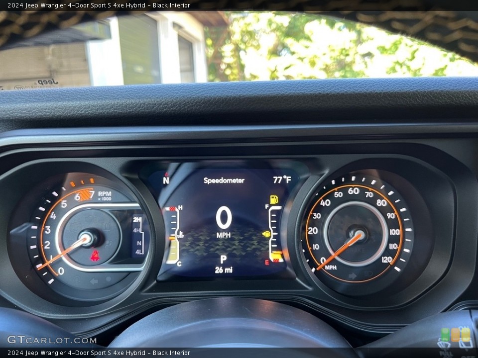 Black Interior Gauges for the 2024 Jeep Wrangler 4-Door Sport S 4xe Hybrid #146588008