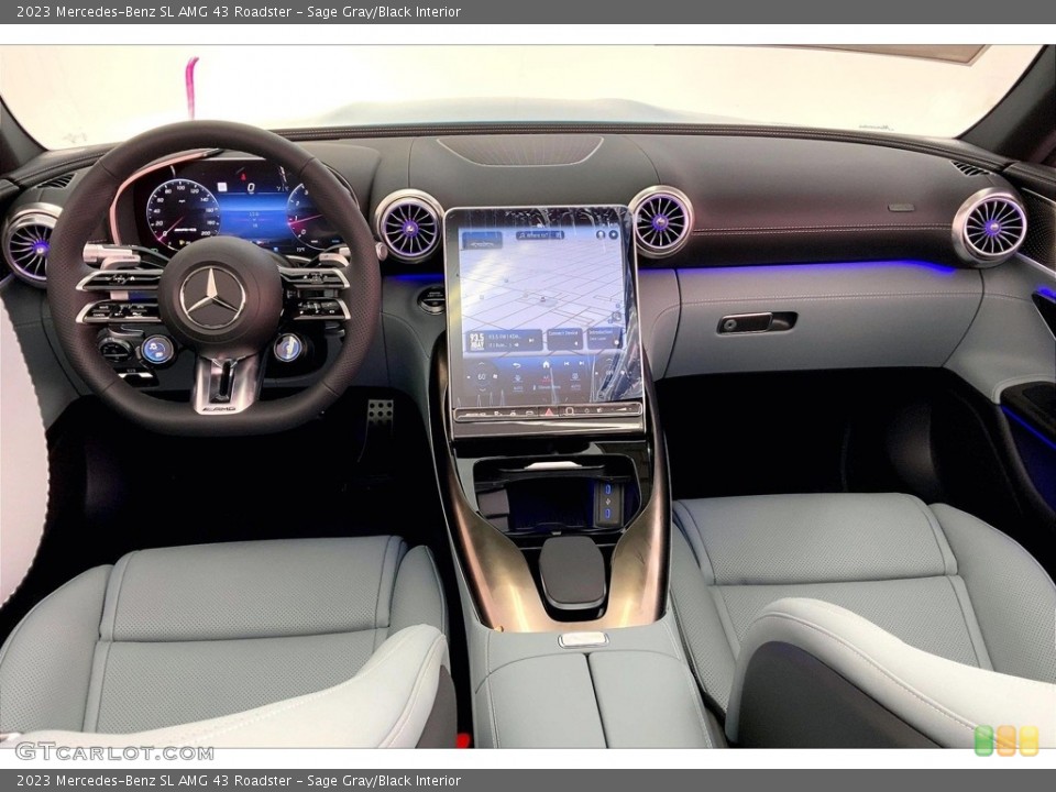 Sage Gray/Black Interior Dashboard for the 2023 Mercedes-Benz SL AMG 43 Roadster #146588092