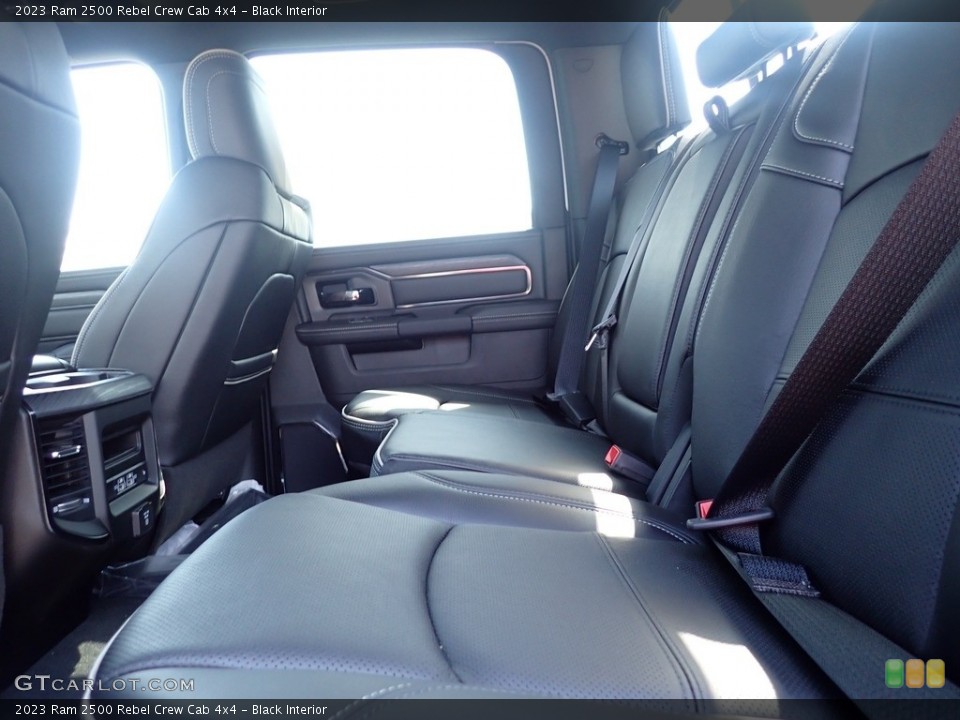 Black Interior Rear Seat for the 2023 Ram 2500 Rebel Crew Cab 4x4 #146588416