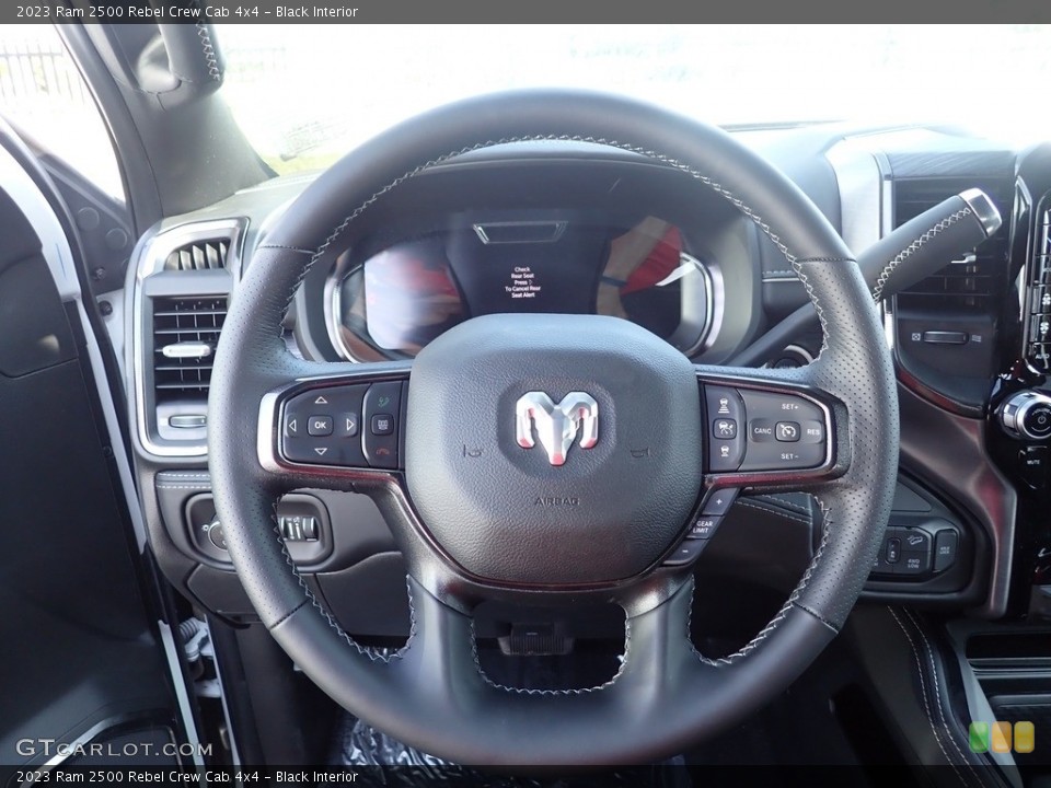 Black Interior Steering Wheel for the 2023 Ram 2500 Rebel Crew Cab 4x4 #146588545