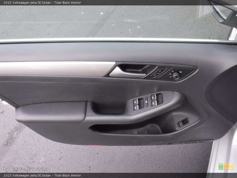 Titan Black Interior Door Panel for the 2015 Volkswagen Jetta SE Sedan #146588970