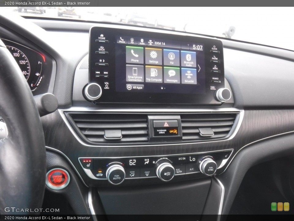 Black Interior Controls for the 2020 Honda Accord EX-L Sedan #146589353