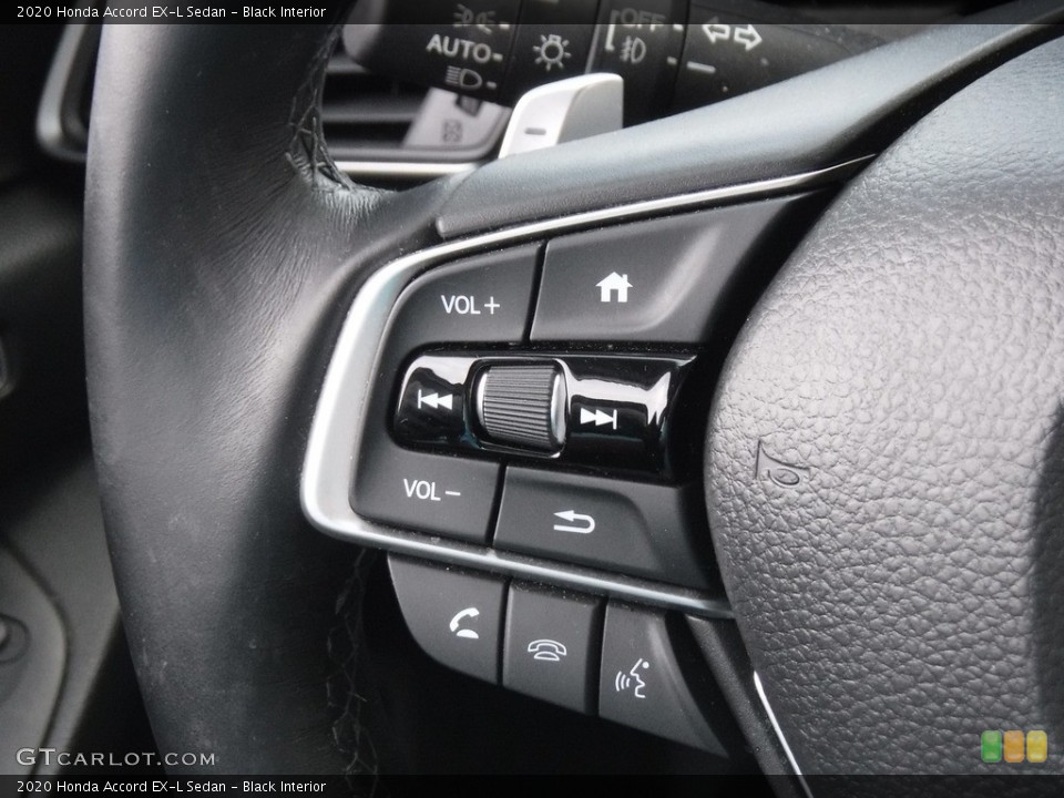Black Interior Steering Wheel for the 2020 Honda Accord EX-L Sedan #146589439