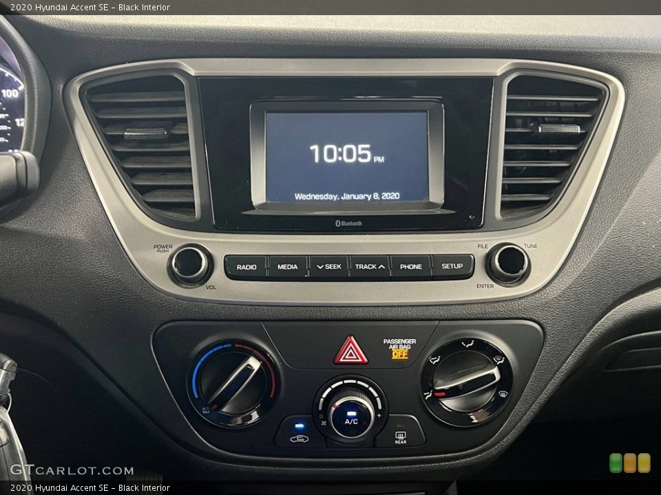 Black Interior Controls for the 2020 Hyundai Accent SE #146589598