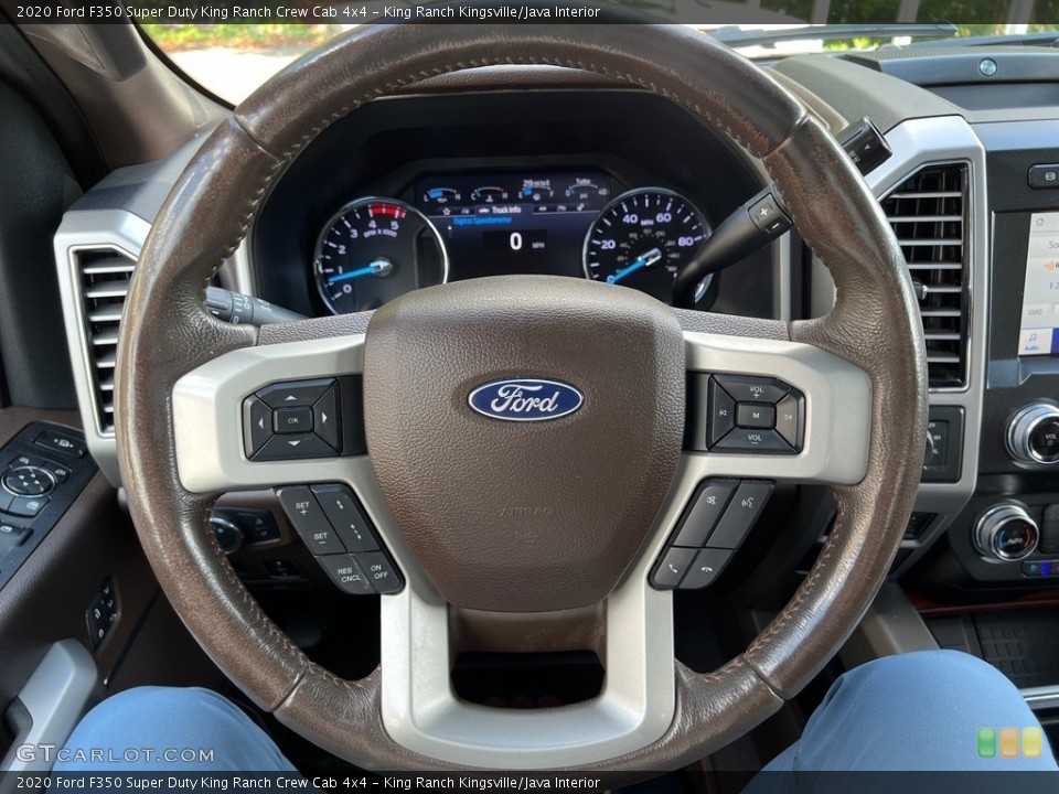 King Ranch Kingsville/Java Interior Steering Wheel for the 2020 Ford F350 Super Duty King Ranch Crew Cab 4x4 #146590150
