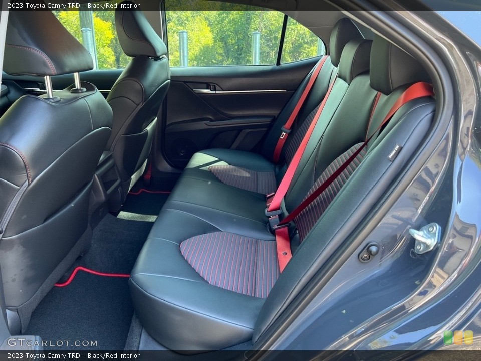 Black/Red Interior Rear Seat for the 2023 Toyota Camry TRD #146590344