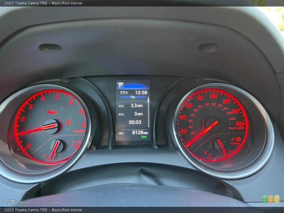 Black/Red Interior Gauges for the 2023 Toyota Camry TRD #146590416