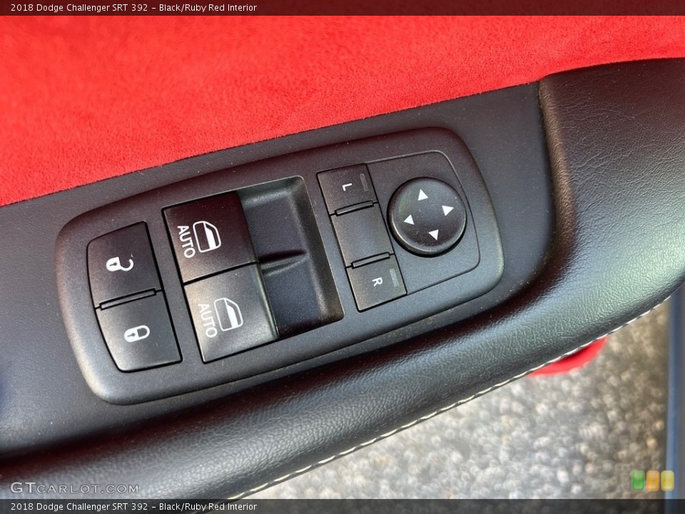 Black/Ruby Red Interior Door Panel for the 2018 Dodge Challenger SRT 392 #146590574
