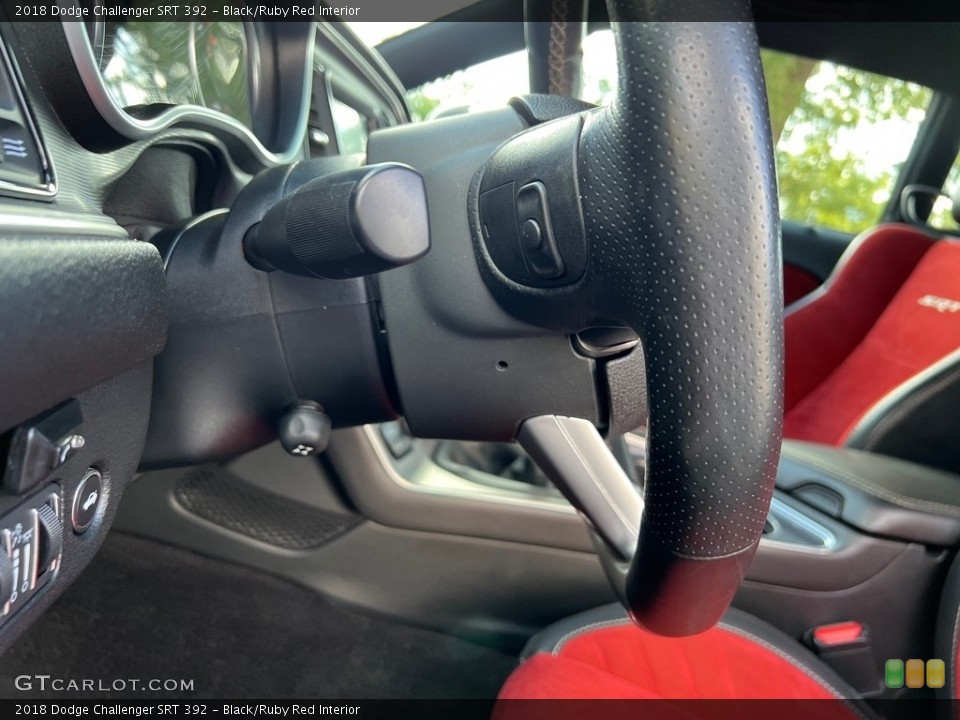 Black/Ruby Red Interior Steering Wheel for the 2018 Dodge Challenger SRT 392 #146590587