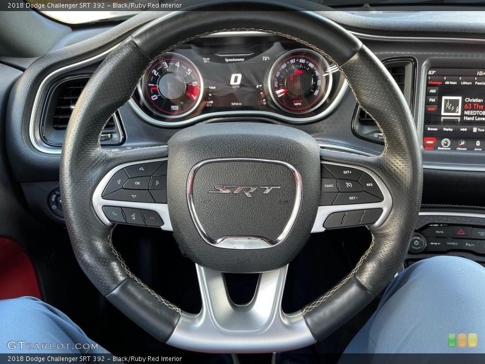 Black/Ruby Red Interior Steering Wheel for the 2018 Dodge Challenger SRT 392 #146590662