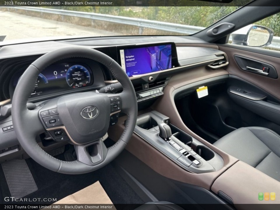 Black/Dark Chestnut Interior Dashboard for the 2023 Toyota Crown Limited AWD #146591276