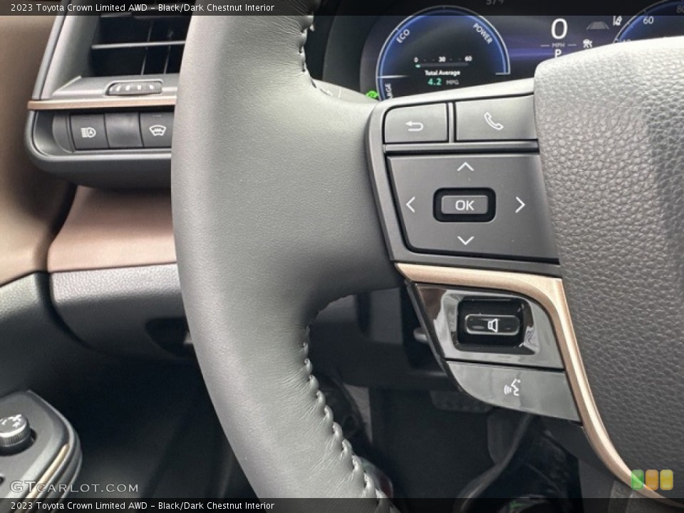 Black/Dark Chestnut Interior Steering Wheel for the 2023 Toyota Crown Limited AWD #146591474