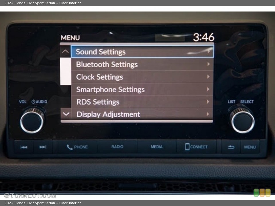 Black Interior Controls for the 2024 Honda Civic Sport Sedan #146592374