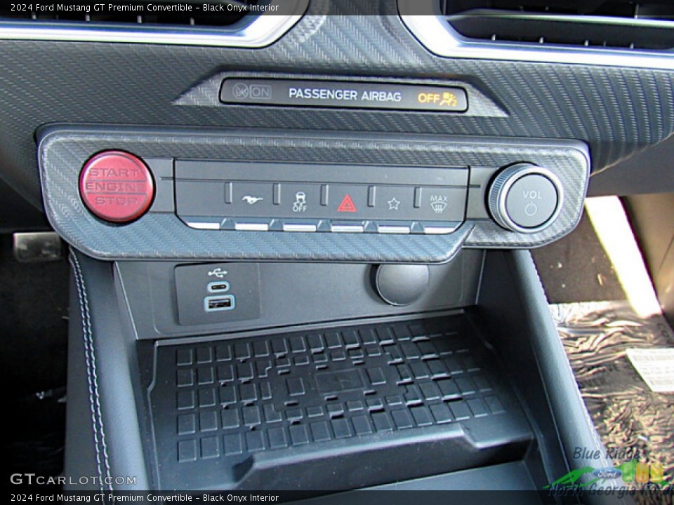 Black Onyx Interior Controls for the 2024 Ford Mustang GT Premium Convertible #146592686
