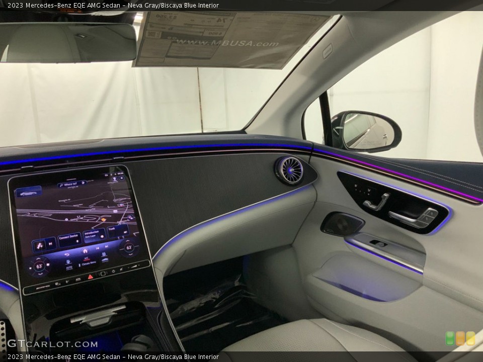 Neva Gray/Biscaya Blue Interior Dashboard for the 2023 Mercedes-Benz EQE AMG Sedan #146593267