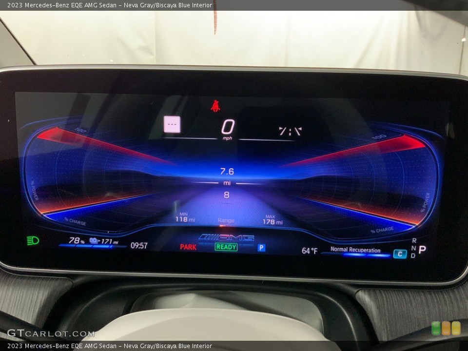 Neva Gray/Biscaya Blue Interior Gauges for the 2023 Mercedes-Benz EQE AMG Sedan #146593313